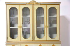 Early to Mid-20th Century Louis XVI Style Italian Hand-Painted China Cabinet