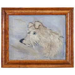 Early to Mid-20th Century Naive Charming Dog Portrait