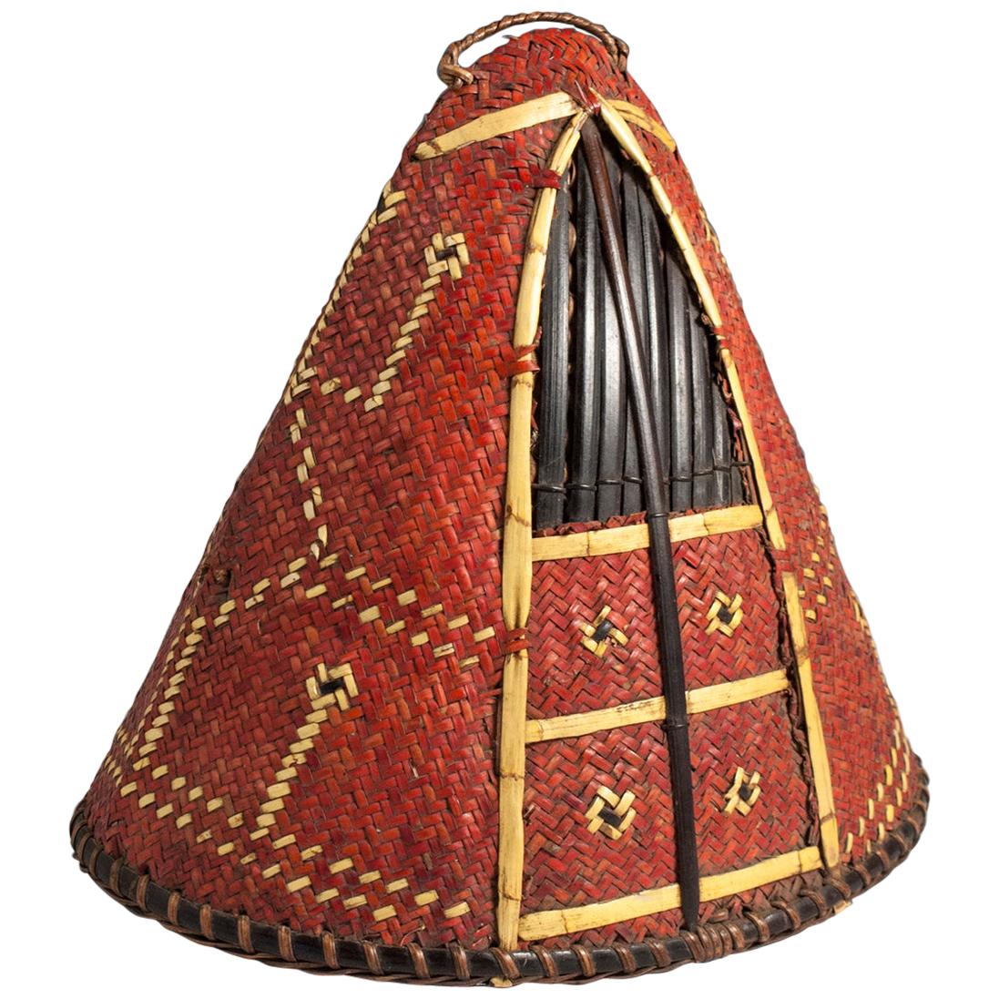 Early to Mid-20th Century Tribal Hat, Naga People, Northeastern India