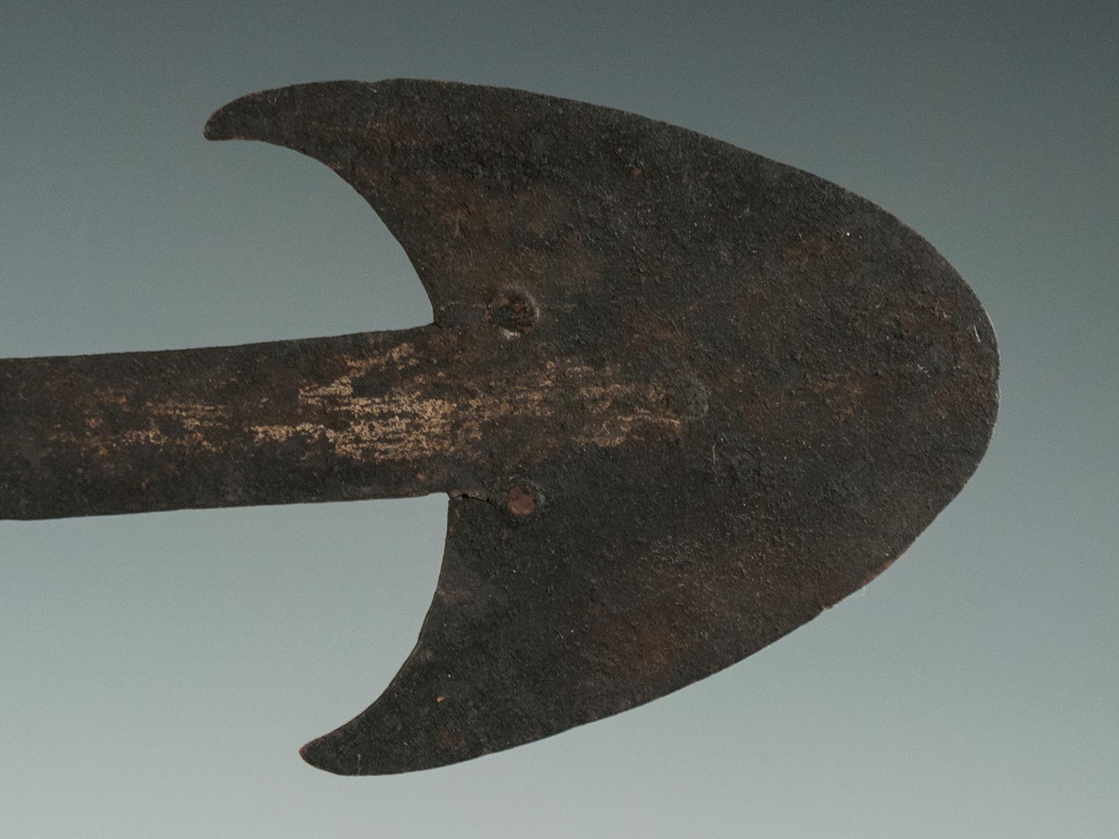 Cameroonian Early to Mid-20th Century Tribal Iron Currency Blade, Mboum People, Cameroon