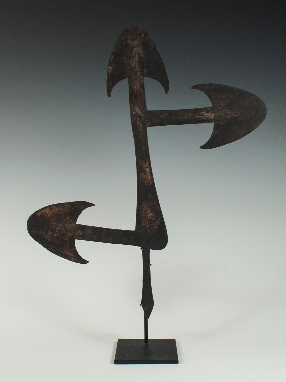 Forged Early to Mid-20th Century Tribal Iron Currency Blade, Mboum People, Cameroon