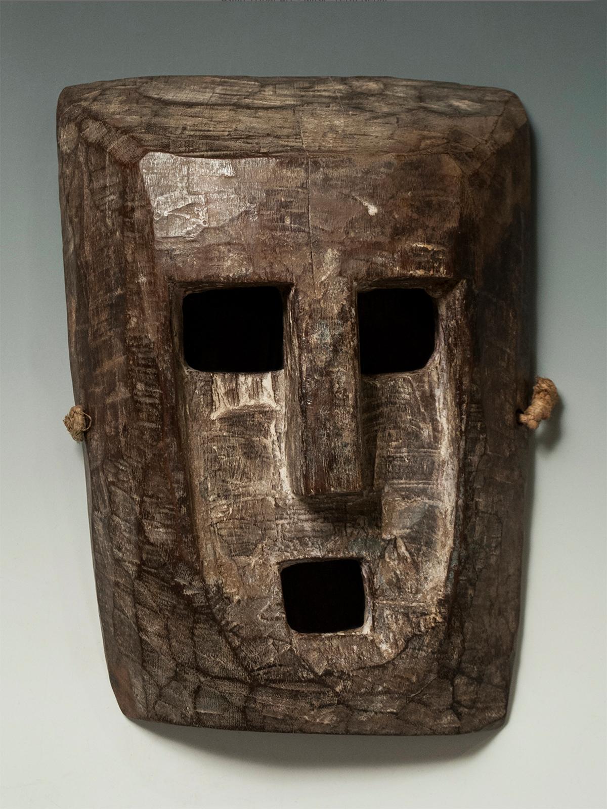 Early to Mid-20th Century Tribal Mask, Terai, Nepal 1