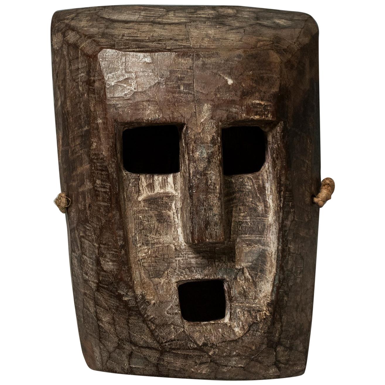 Early to Mid-20th Century Tribal Mask, Terai, Nepal