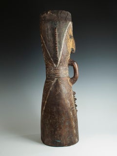 Early to Mid-20th Century Tribal Wood Drum, Abelam People, Papua New Guinea