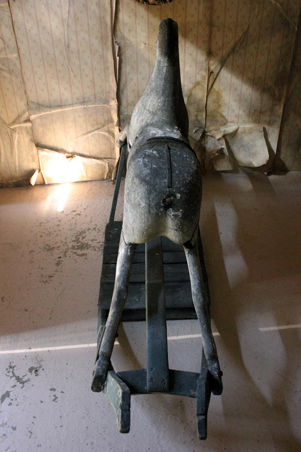 Early to Mid-19th Century Grey Bow Rocking Horse, circa 1830-1840 13