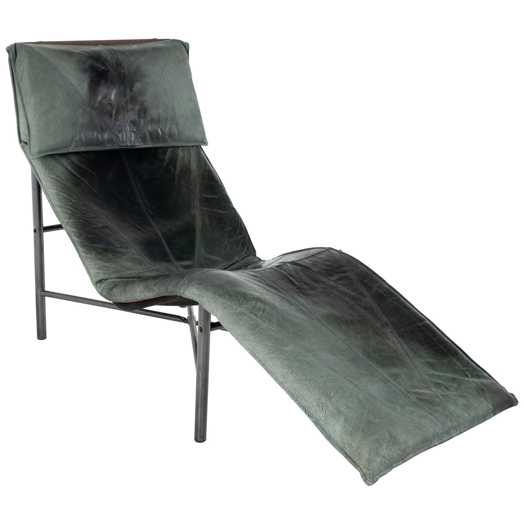 Early Tord Bjorklund for IKEA Mid Century Leather Chaise Lounge Chair For  Sale at 1stDibs