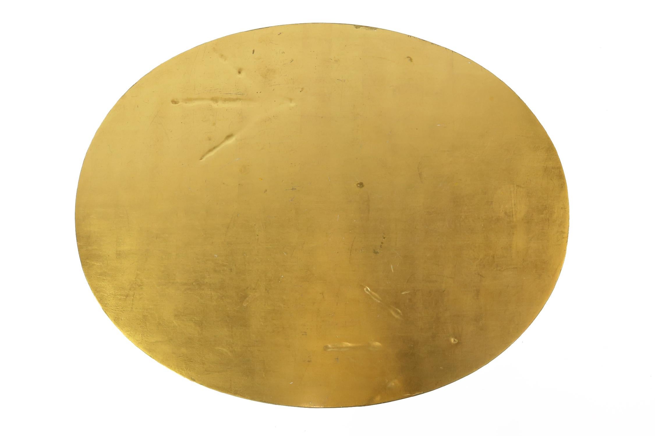 Mid-Century Modern Early Traccia Table in Bronze, Gold Leaf by Méret Oppenheim for Simon Gavina For Sale