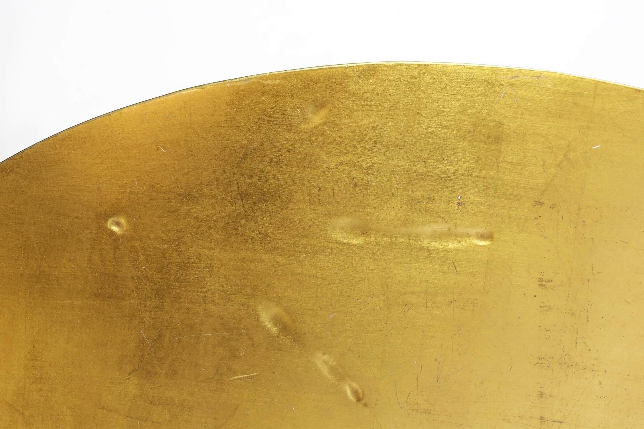 Italian Early Traccia Table in Bronze, Gold Leaf by Méret Oppenheim for Simon Gavina For Sale