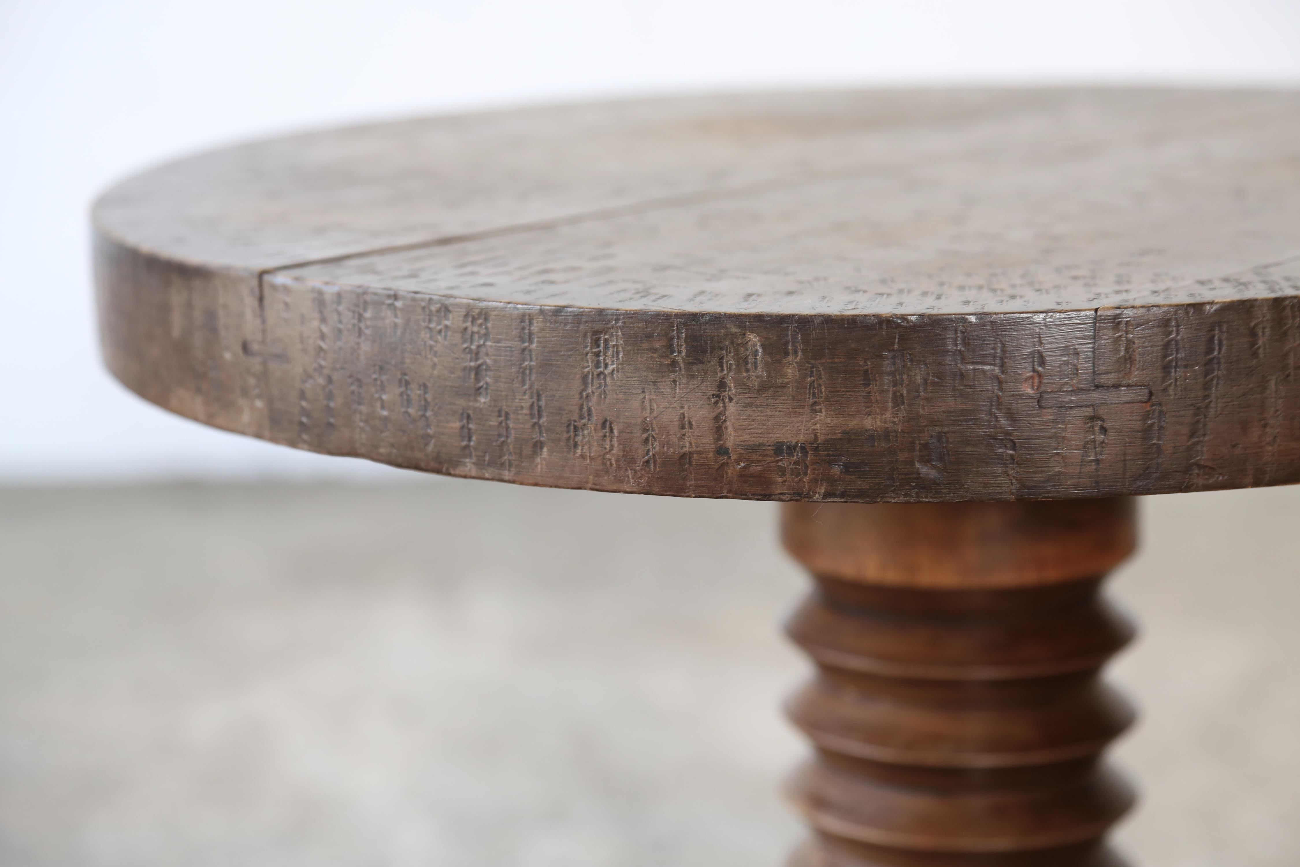 20th Century Early, Original Tripod / Ball Side Table by Charles Dudouyt, France, 1940s For Sale