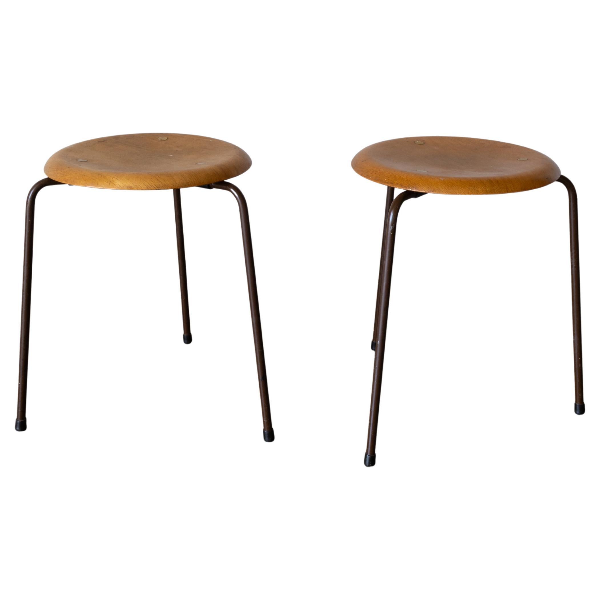 Early Tripod Dot Stools by Arne Jacobsen for Fritz Hansen For Sale