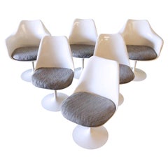 Early Tulip Chairs by Eero Saarinen for Knoll Tulip Chair Set of 6 1960s
