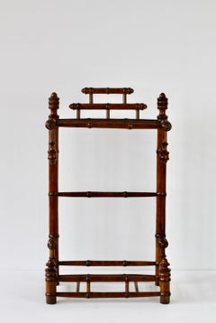 Early Turned Wooden Umbrella Stand / Walking Stick Rack Germany, circa 1900