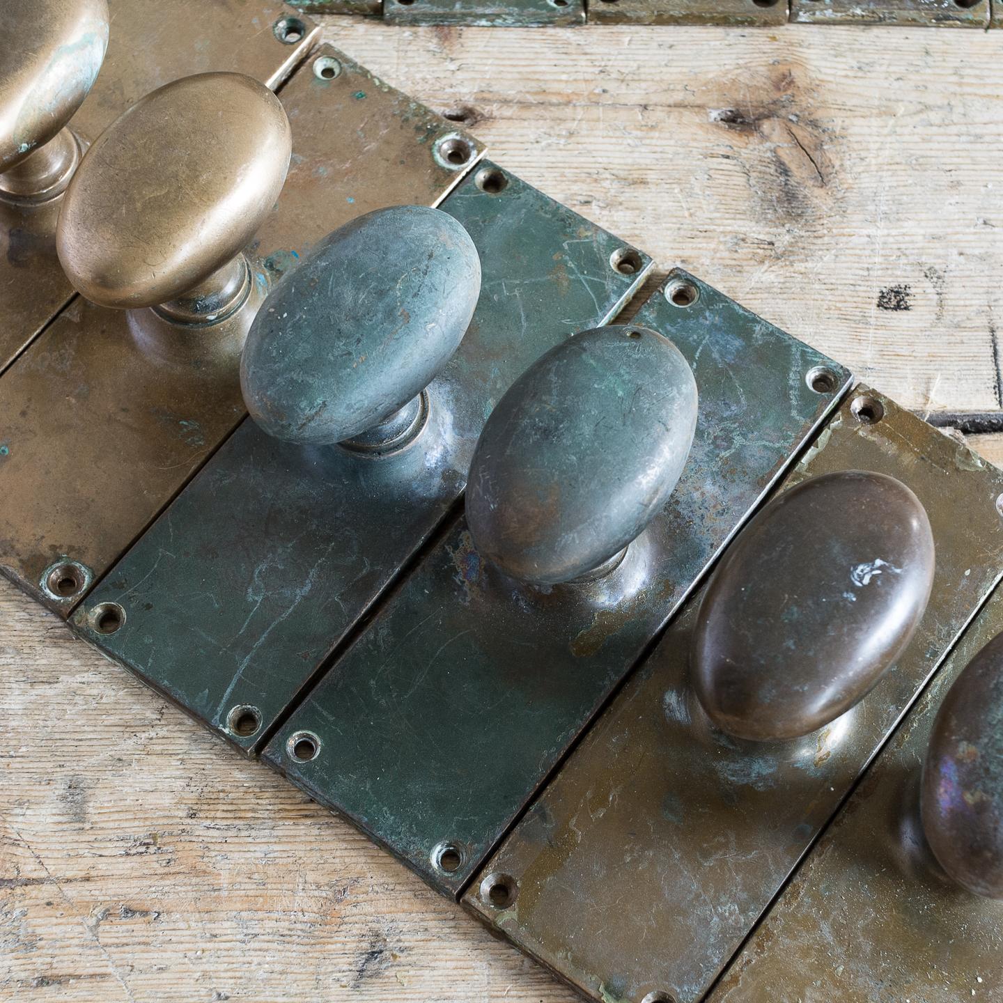 Early 20th Century Brass Door Knobs 2