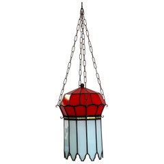 Early Twentieth Century Chinoiserie Glass Lantern