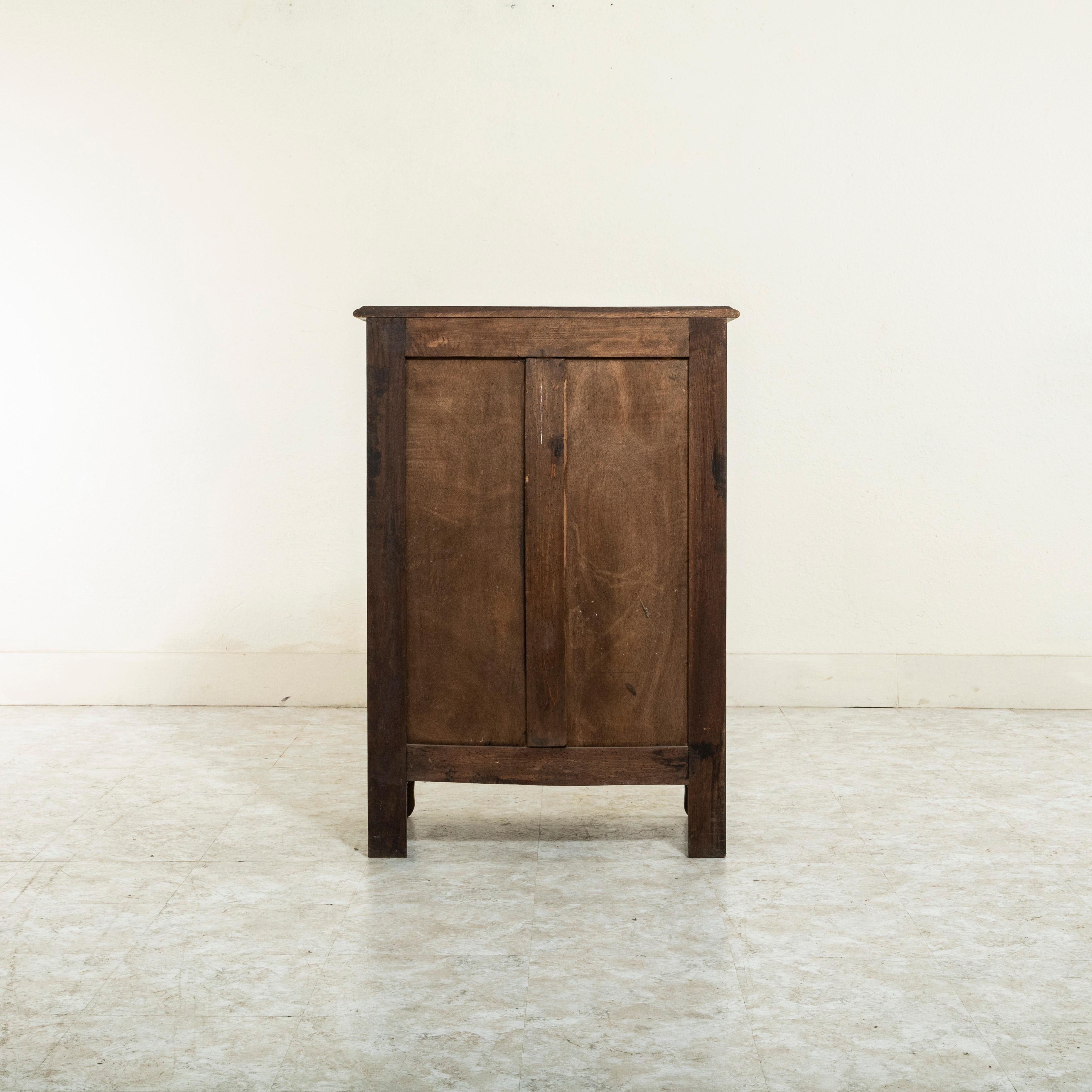 20th Century Early Twentieth century French Hand-Carved Oak Jam Cabinet from Brittany For Sale