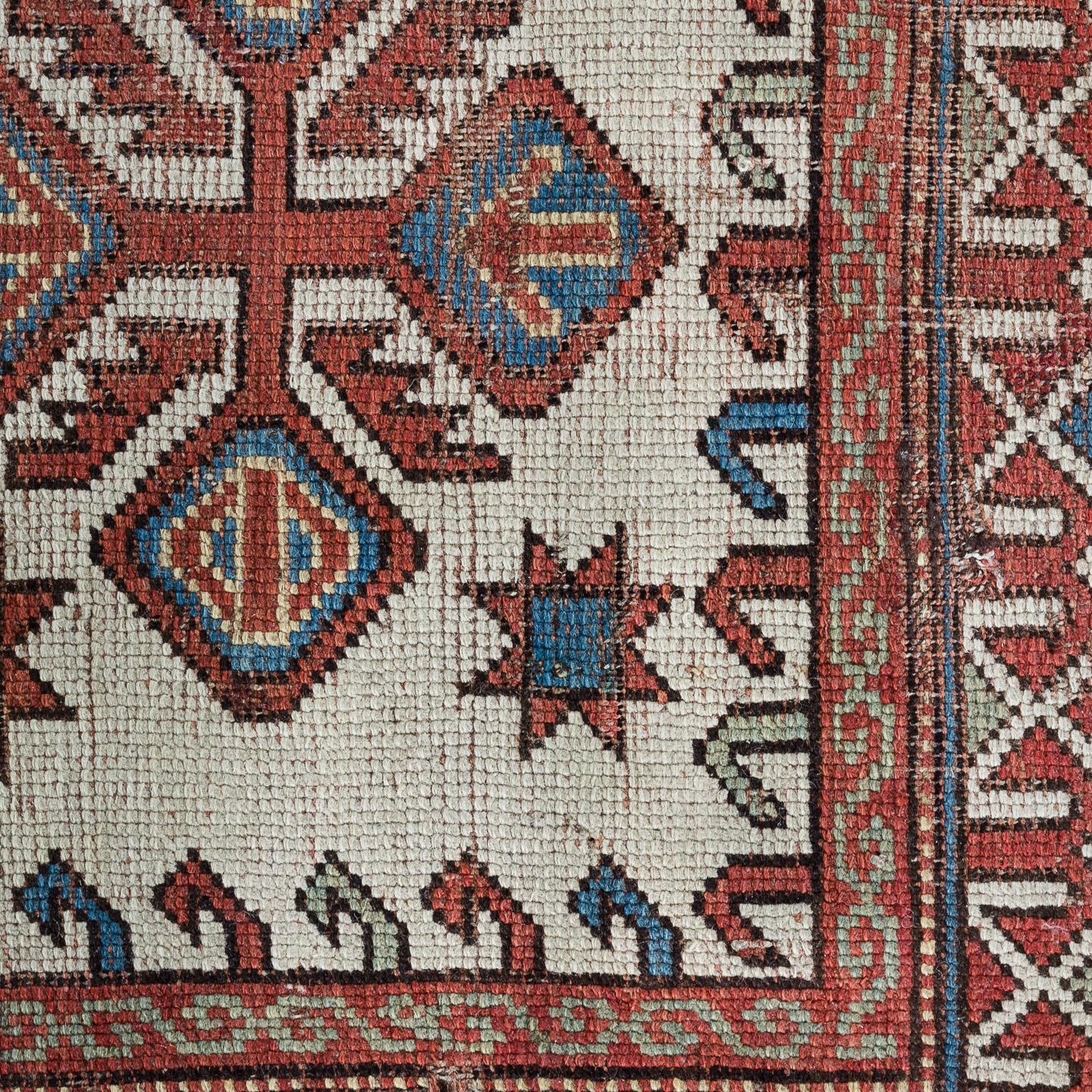 Wool Early 20th Century Kazak Prayer Rug