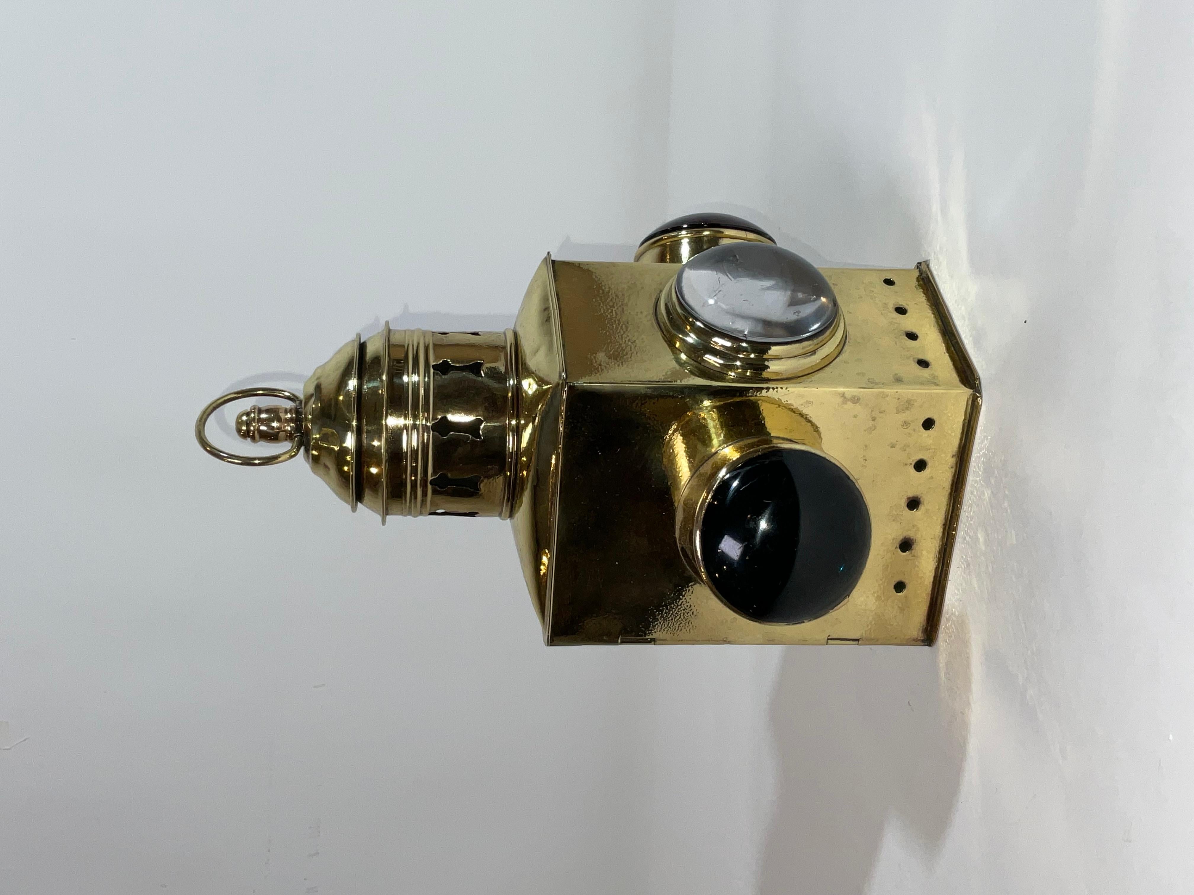 Brass Early Twentieth Century Three Way Combination with Bullesye Lenses For Sale