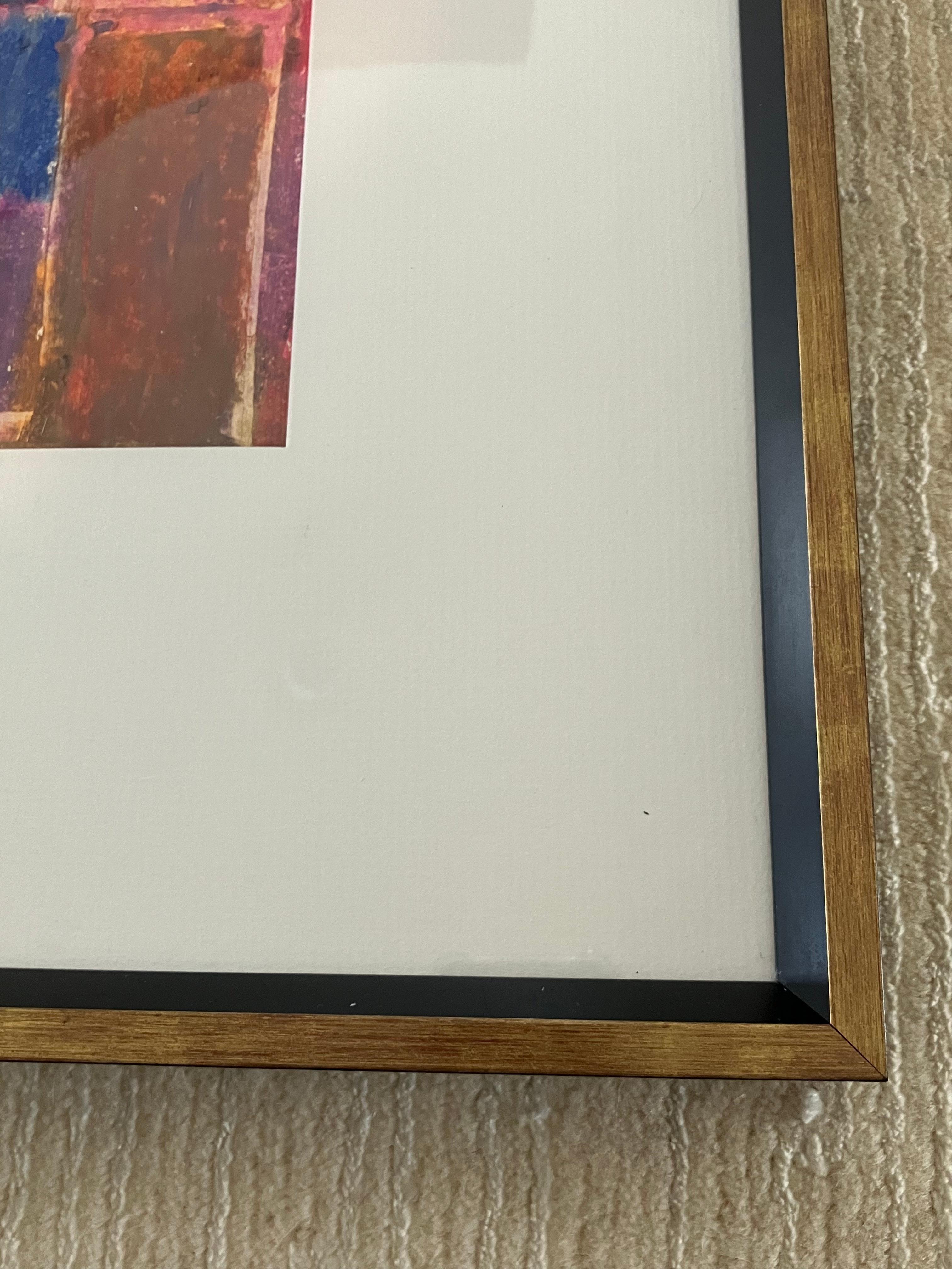 Moderne Veronica Benning, huile abstraite sur papier peint sans acide, début du vingtième siècle en vente