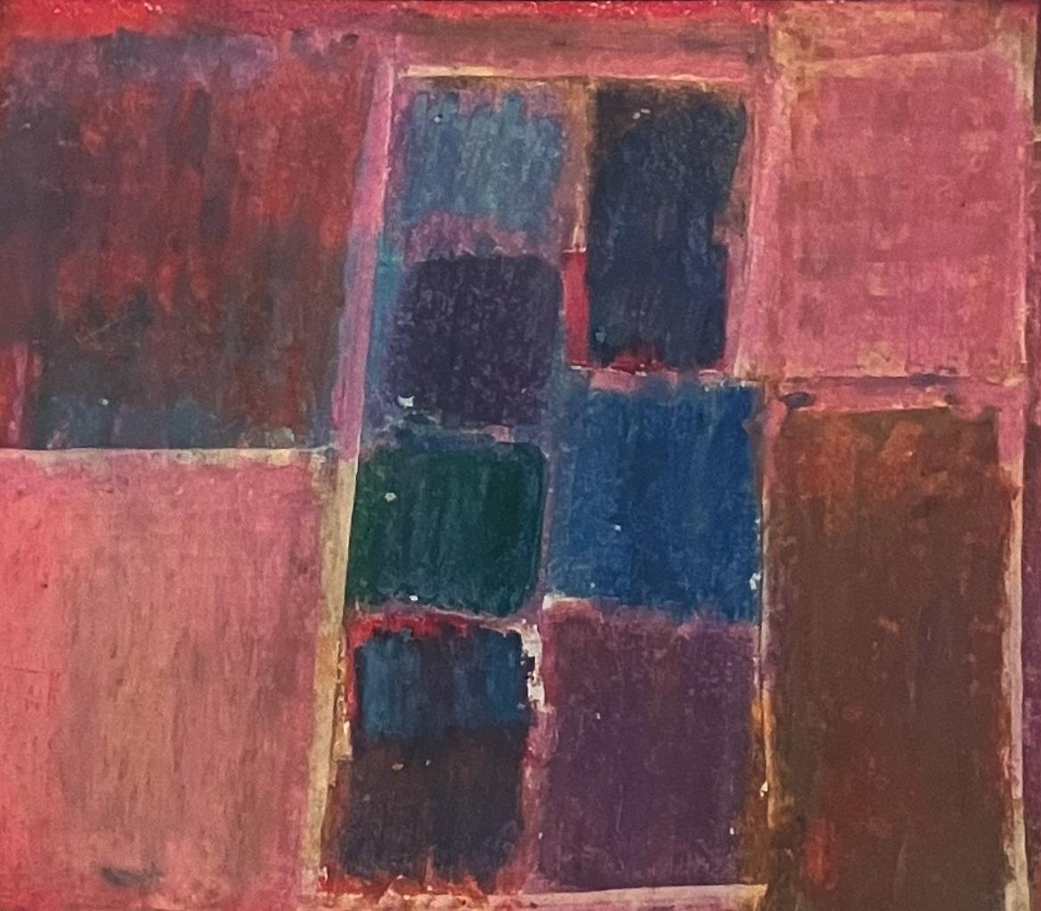 XXIe siècle et contemporain Veronica Benning, huile abstraite sur papier peint sans acide, début du vingtième siècle en vente