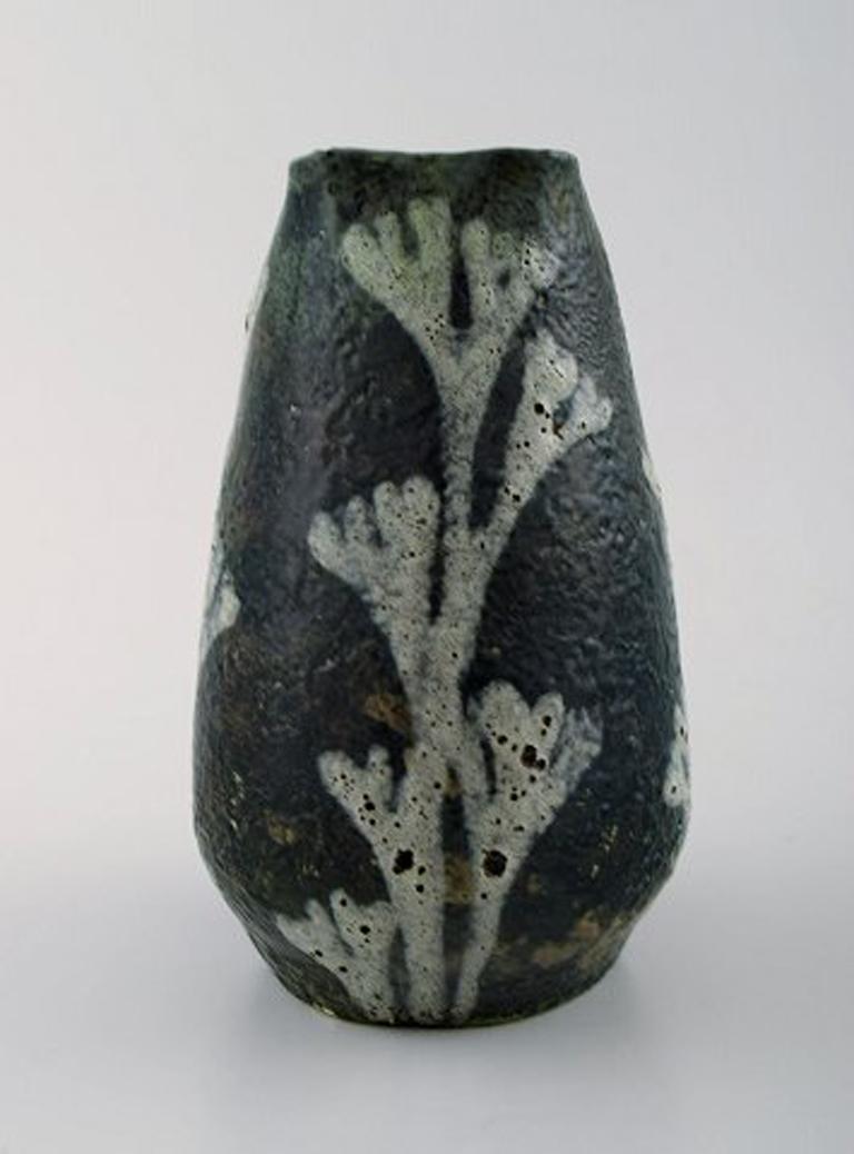 Swedish Early, Unique Art Nouveau Vase in Ceramics by Gunnar Wennerberg, Gustafsberg
