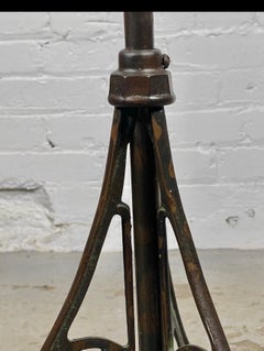 Early & Unusual 20th Century Cast Iron Japanned Coat Tree / Federal / Industrial