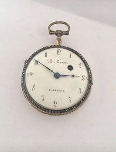 Early Verge, Fusee, Red Enamel Pocket Watch Signed Philipe Terrot, A Geneve