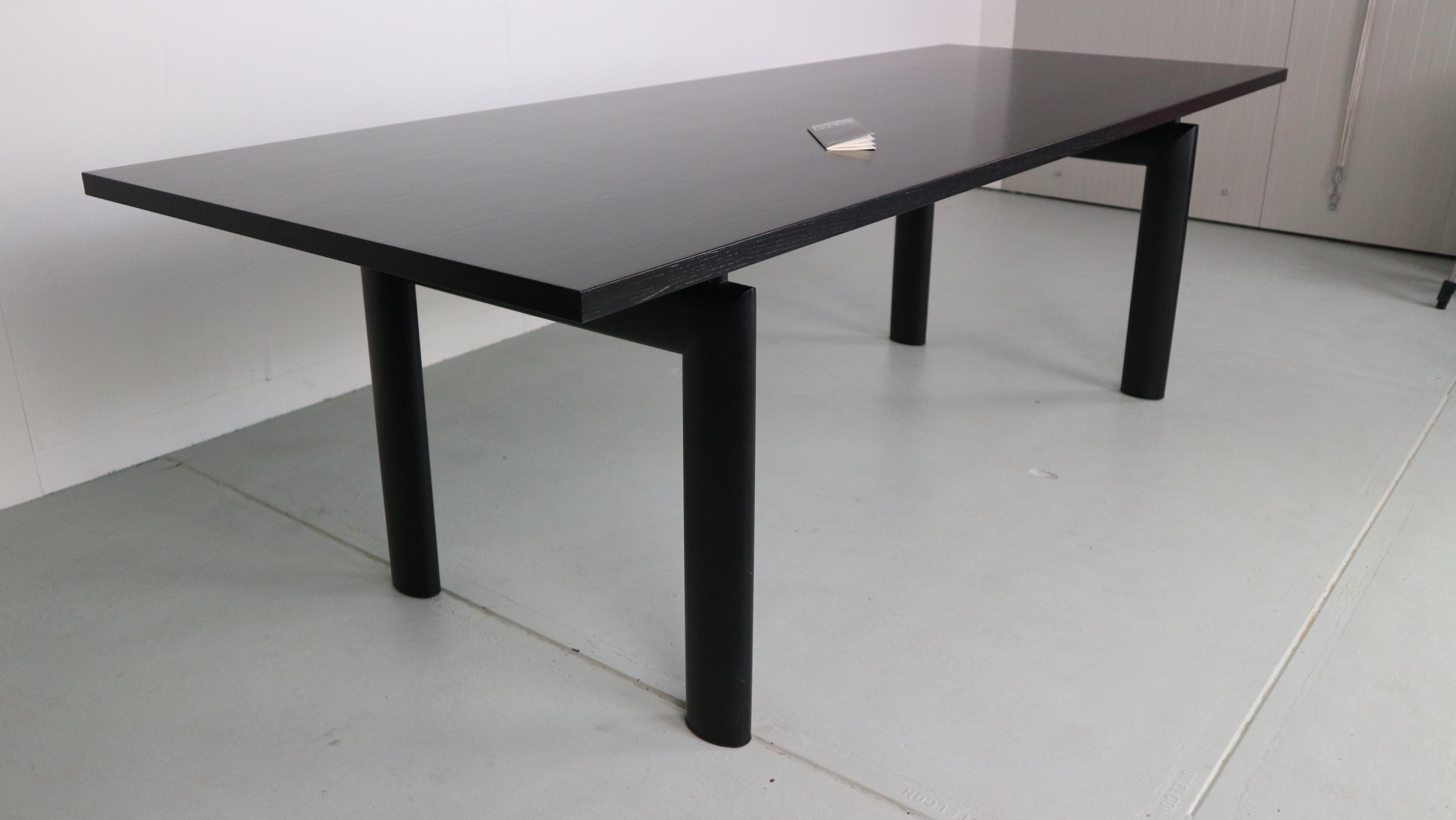 Late 20th Century Early Version, Le Corbusier for Cassina LC6 Dining Table, Black Ash 1974