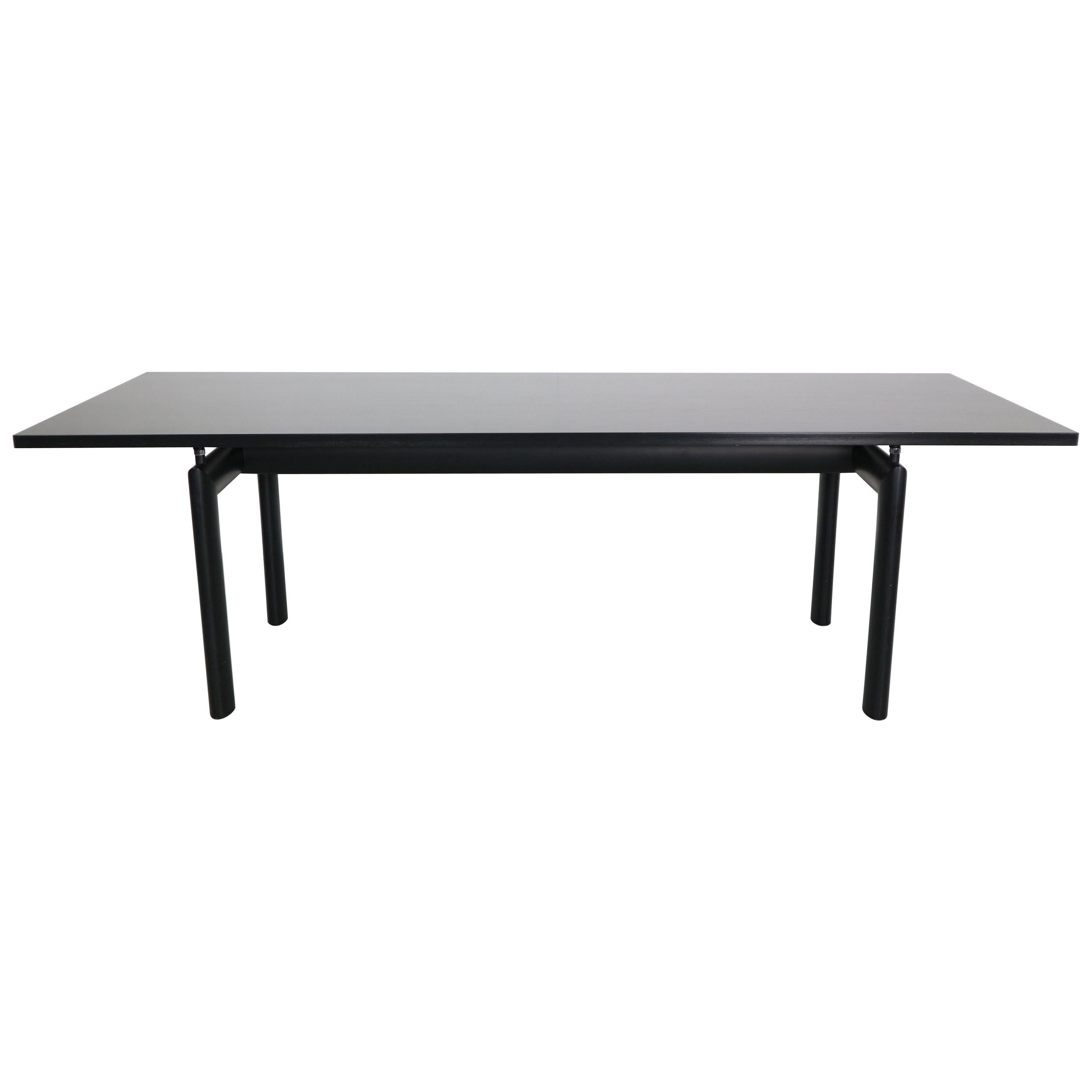 Early Version, Le Corbusier for Cassina LC6 Dining Table, Black Ash 1974