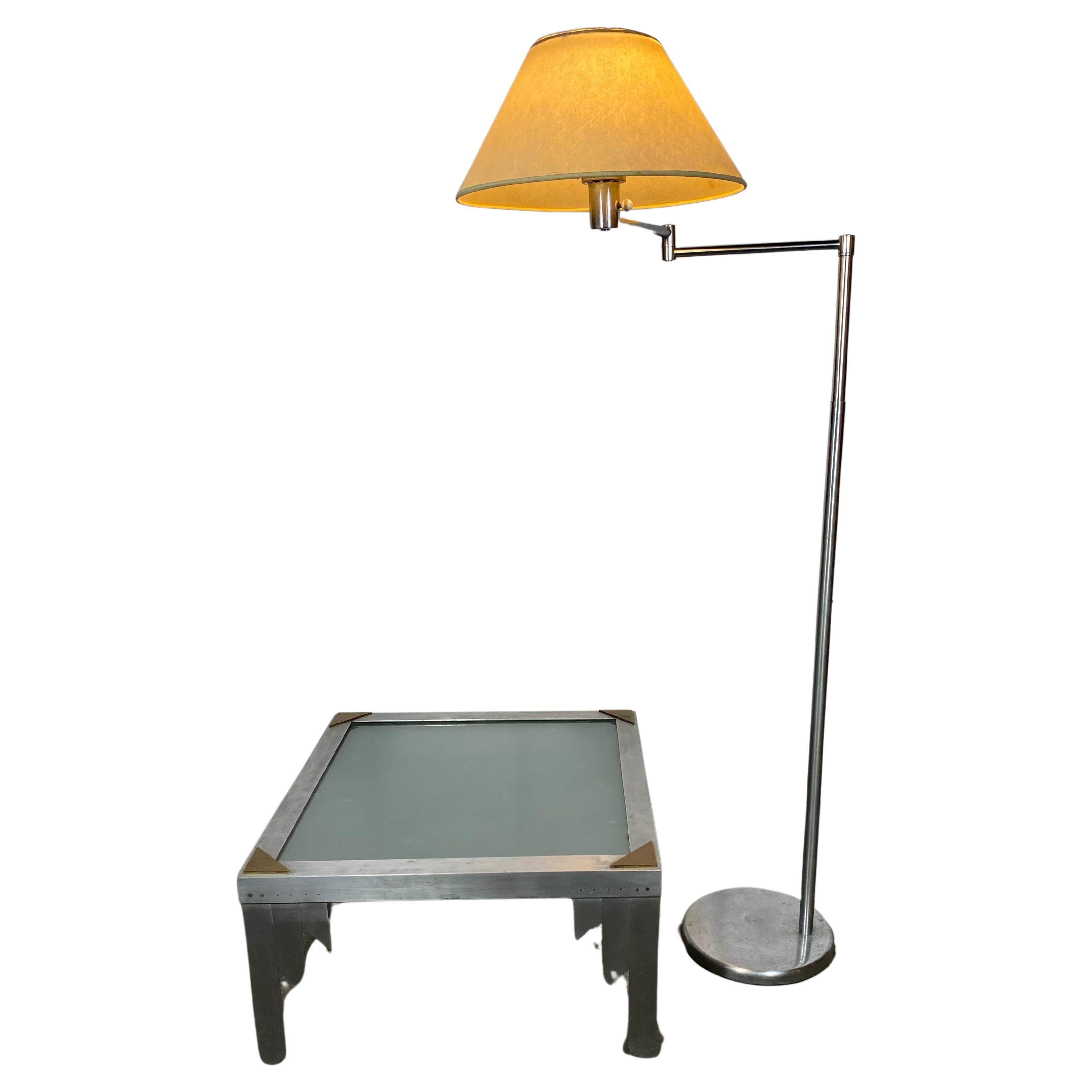Early  Version Walter Von Nessen swing out floor lamp For Sale