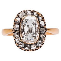 Early Victorian 1.26 Carat Centre Diamond Engagement Ring