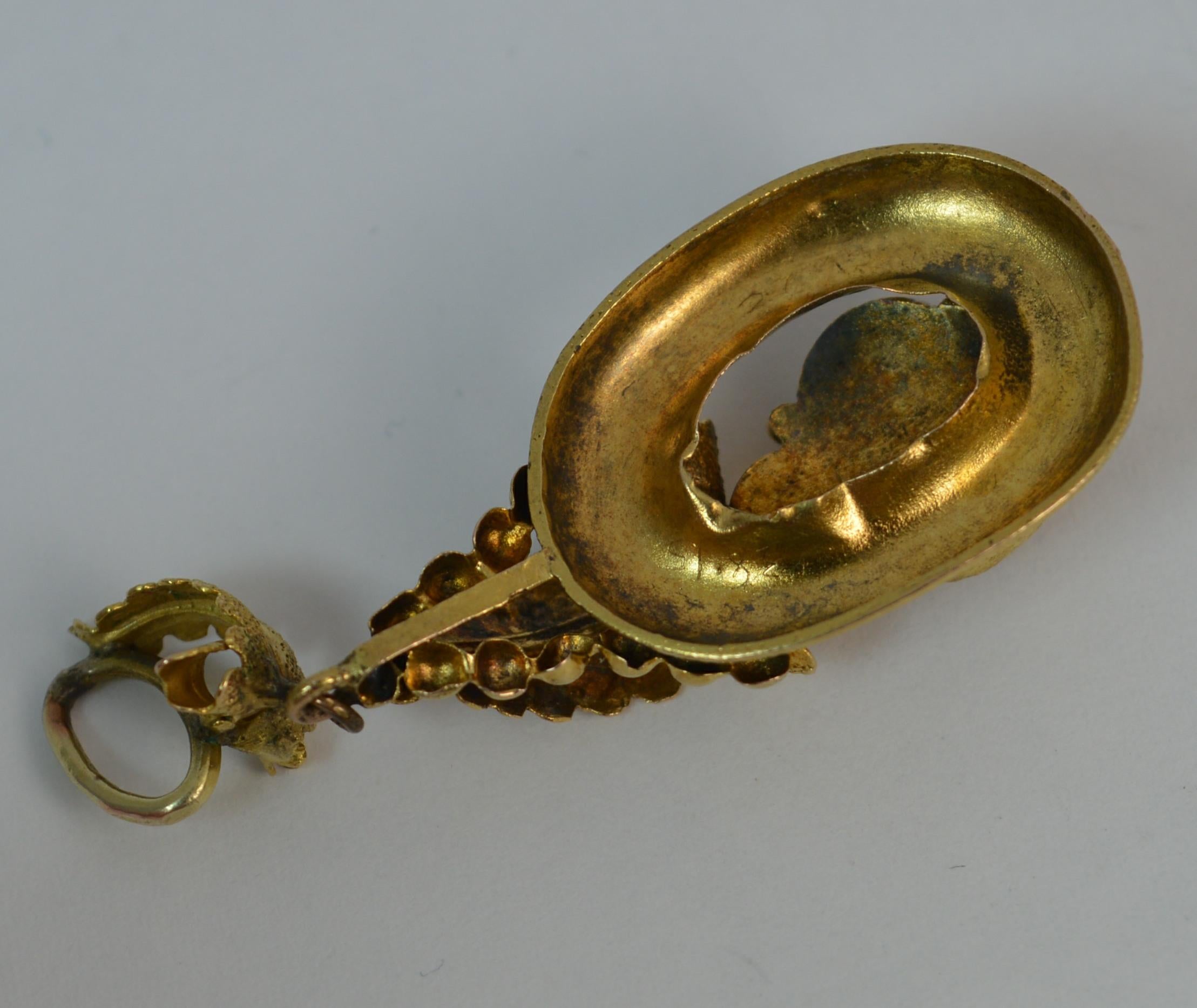 Early Victorian 15 Carat Gold and Rock Crystal Pendant 1