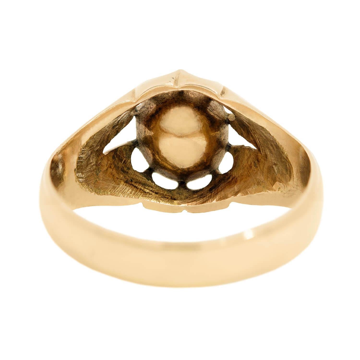 Early Victorian 15k Rose Cut Diamond Engagement Ring 0.85ct For Sale 1