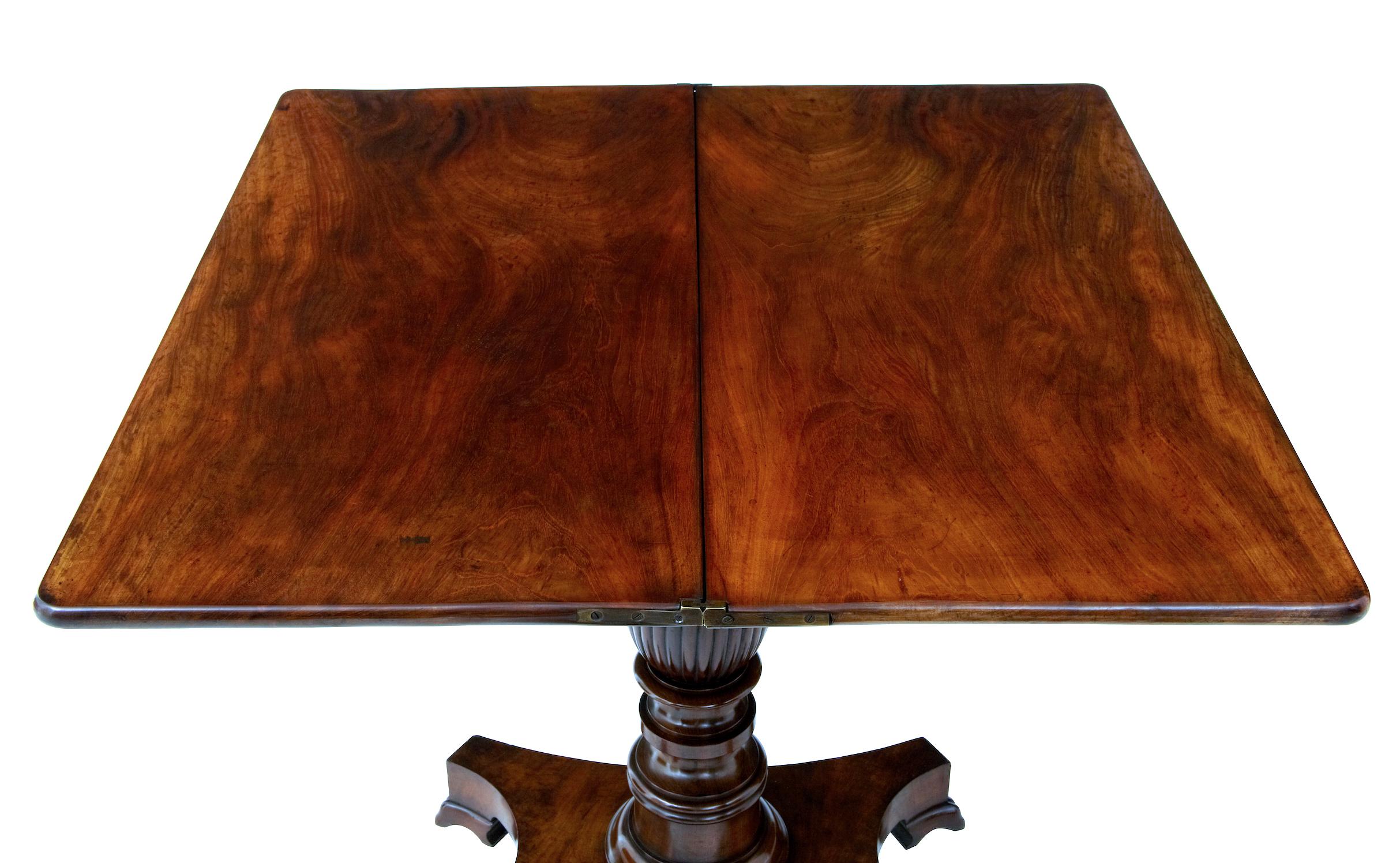 Early Victorian 19th Century Mahogany Tea Table In Good Condition In Debenham, Suffolk