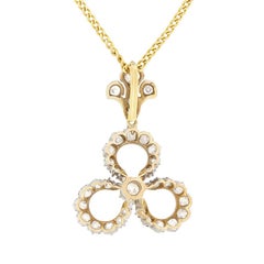 Early Victorian 2.50ct Diamond Clover Pendant, c.1860s