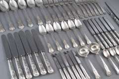 Early Victorian 6 Place Silver Kings Pattern Canteen by George Adams