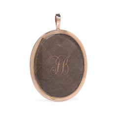 Early Victorian 9KT Gold Mourning Pendant & Cameo