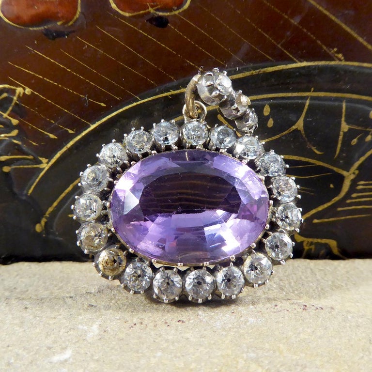 9mm Amethyst Rope-Framed Claw-Set Amethyst Solitaire Pendant 9mm Amethyst Rope-Framed Claw-Set Amethyst Solitaire Pendant