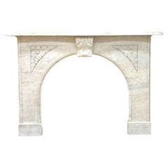 Early Victorian Arched Mantelpiece in Carrara Marble