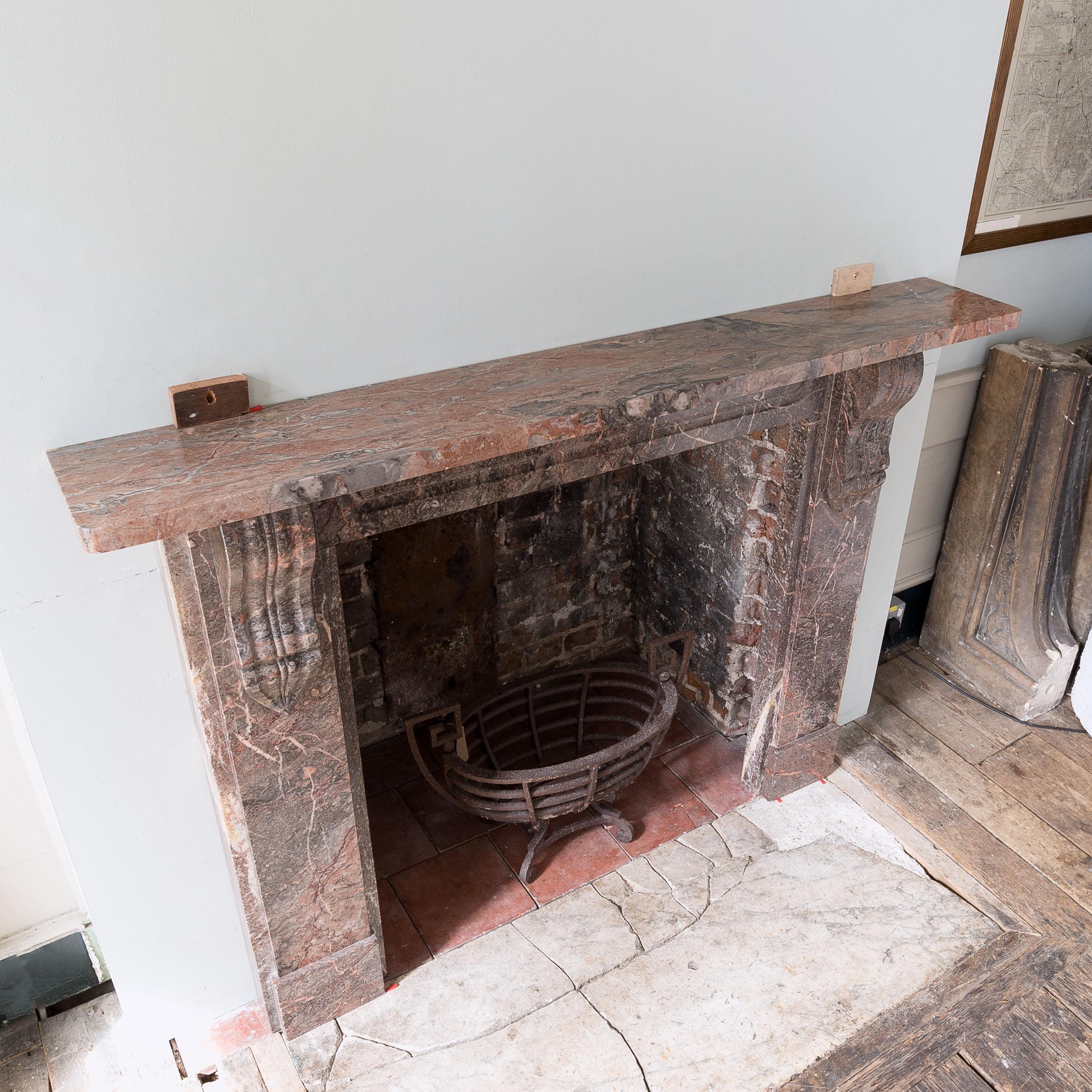 Early Victorian Ashburton Marble Fireplace For Sale 8