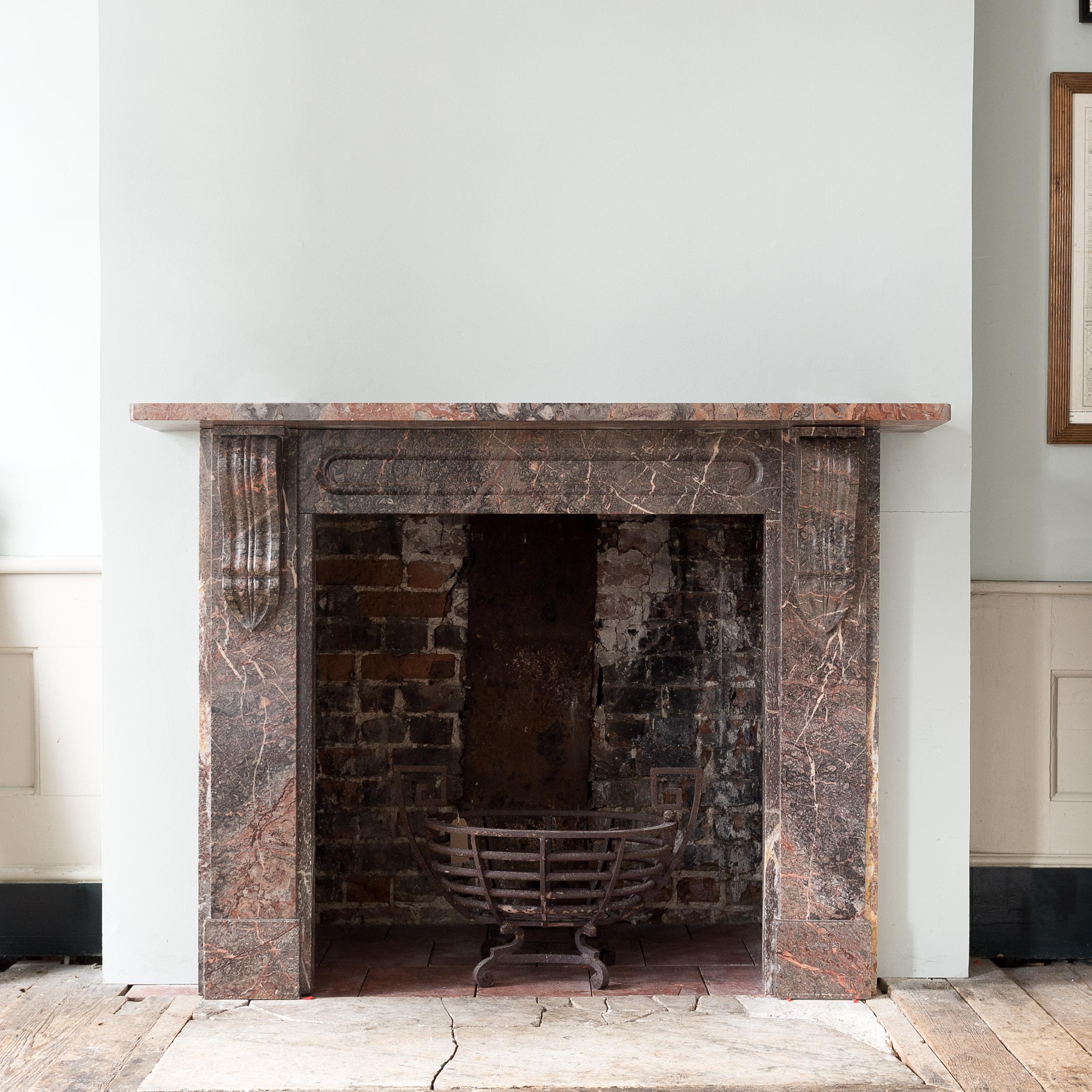 Early Victorian Ashburton Marble Fireplace For Sale 9