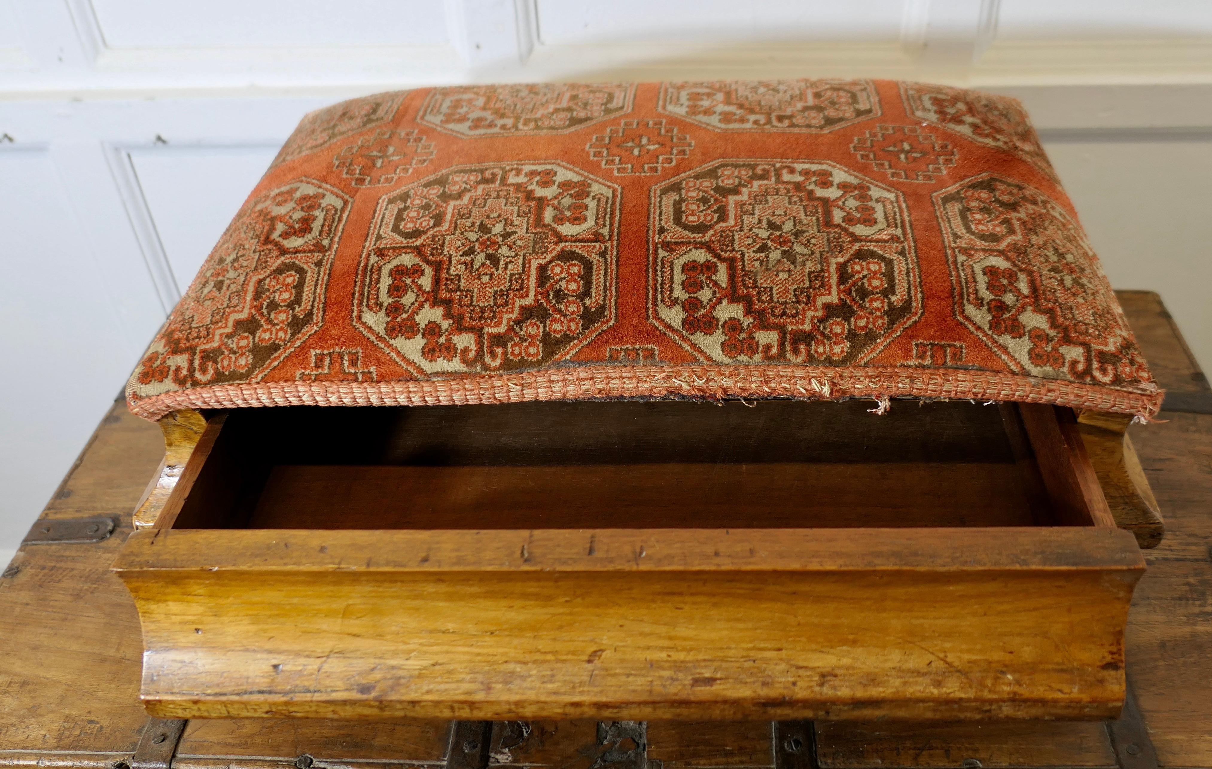 19th Century Early Victorian Bed Step, Foot stool  This is a Victorian piece