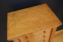 Early Victorian Bird's Eye Maple Wellington Chest