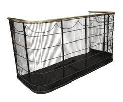 Early Victorian Brass And Wrought Iron Fireplace Screen