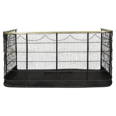 Early Victorian Brass And Wrought Iron Fireplace Screen