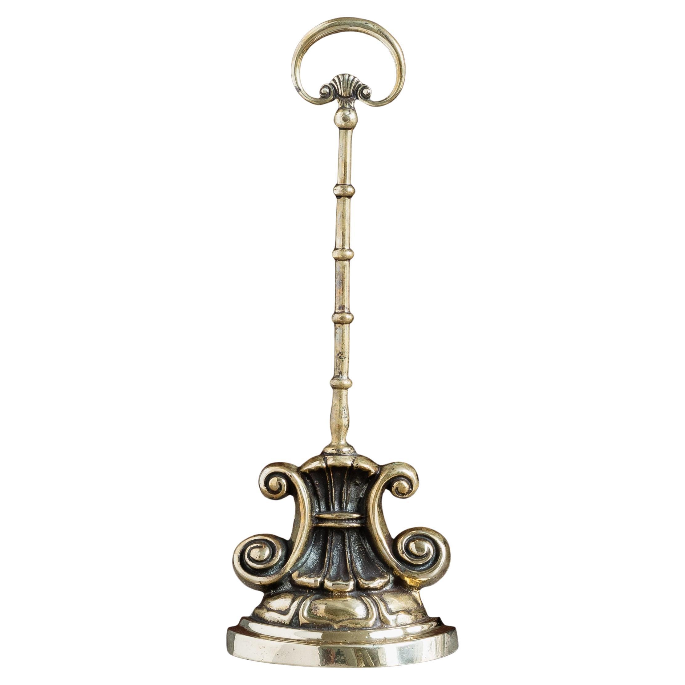 Facchino per porte in ottone di epoca vittoriana