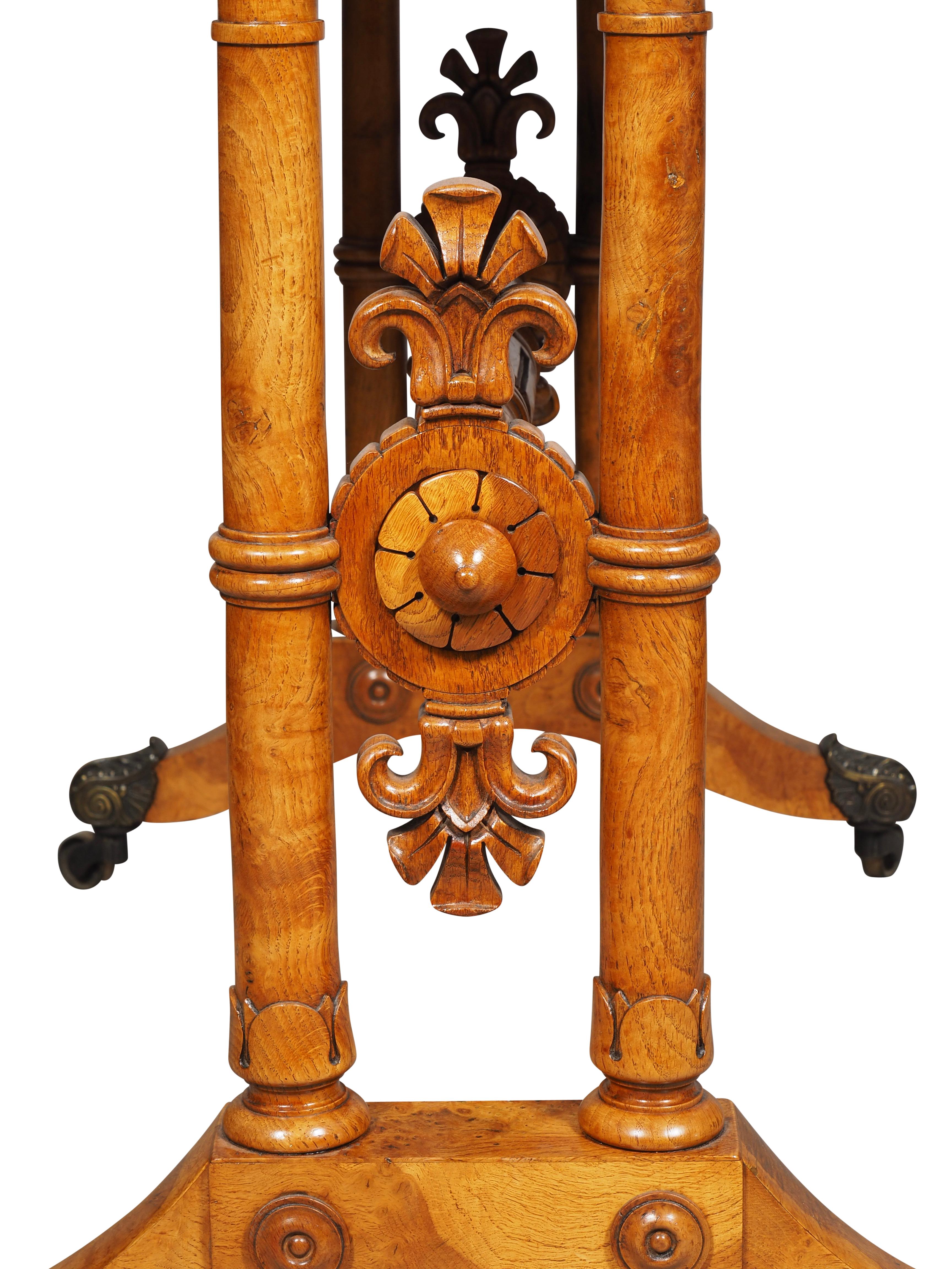Early Victorian Burr Elm Writing Table For Sale 7