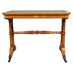 Early Victorian Burr Elm Writing Table