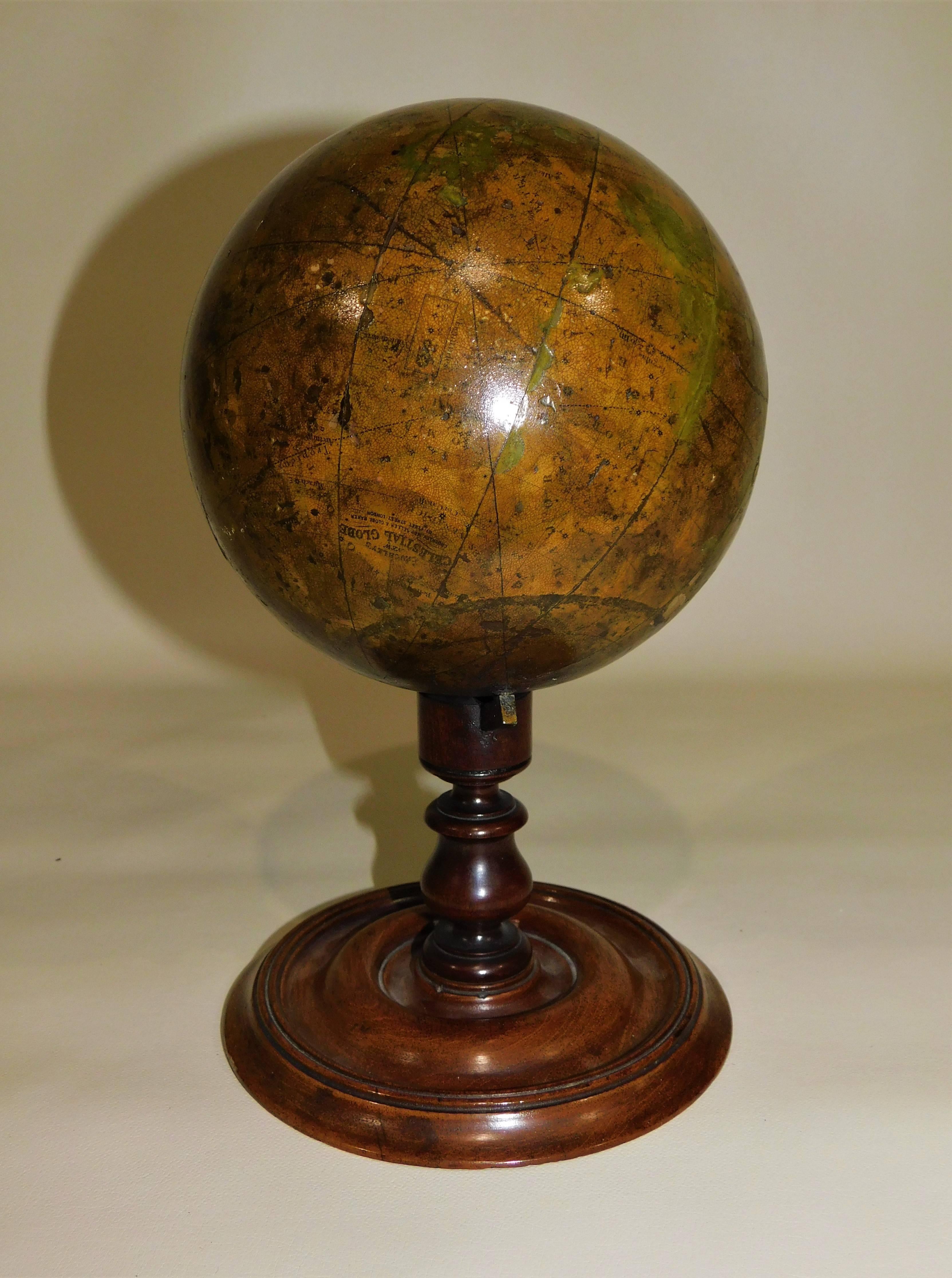 Early Victorian C. F. Crutchley's New Celestial Table Top Globe, circa 1860 2