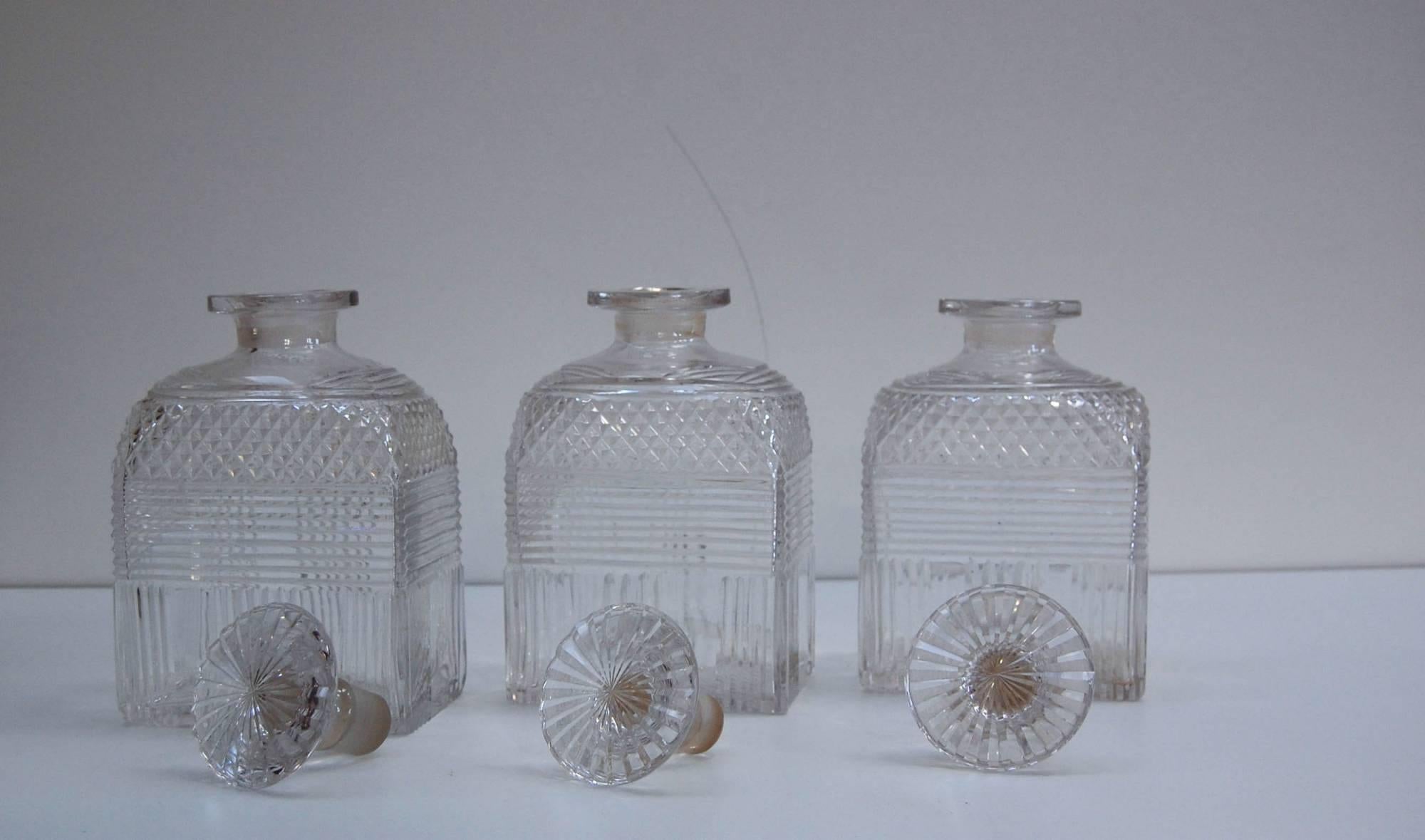 Early Victorian Campaign Triple Decanter Set 1
