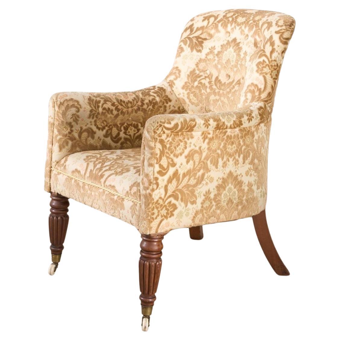 Early Victorian country house armchair in the manner of Gillows